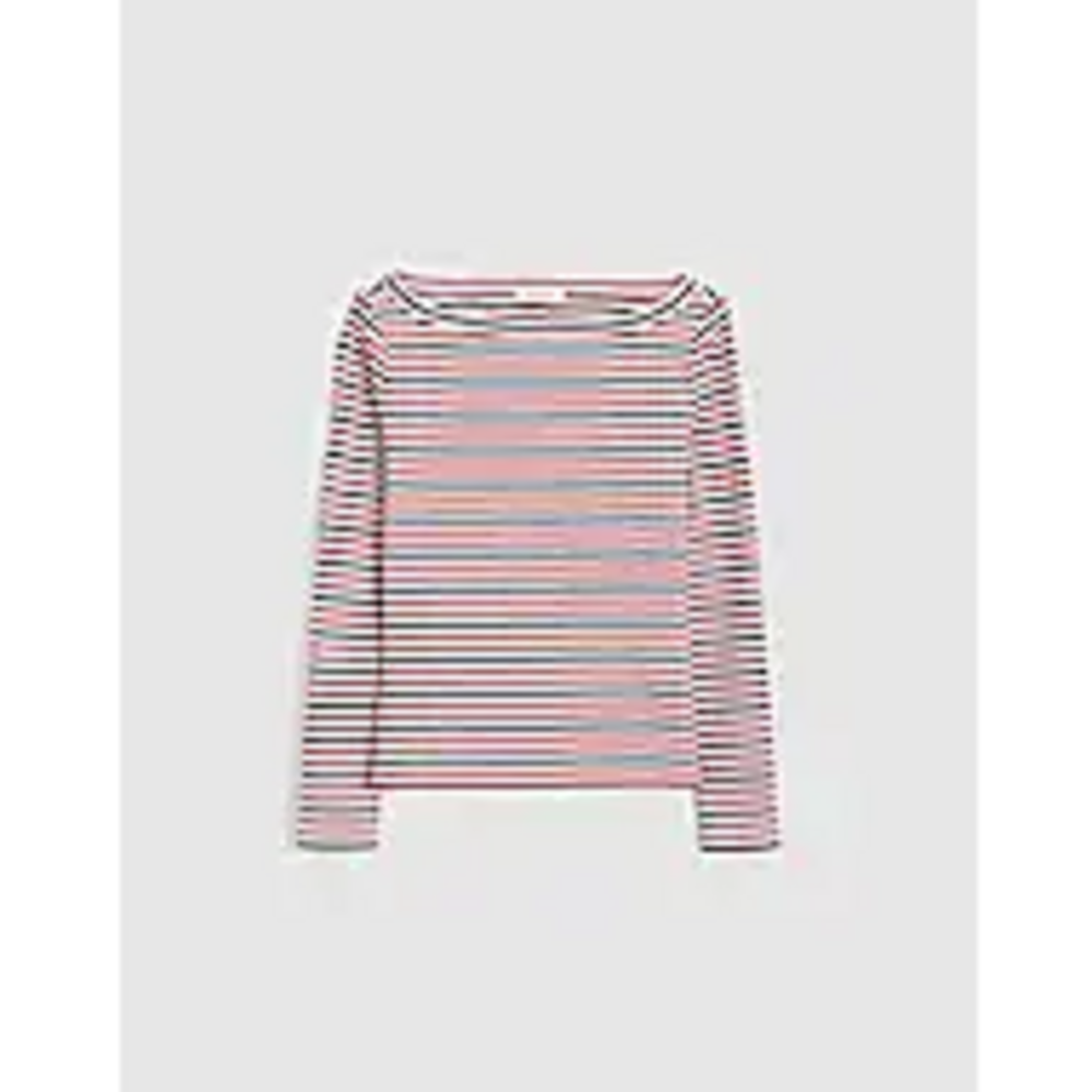 Madewell The '90s Boatneck Tee in Compact Cotton in Red - Picture 1 of 2